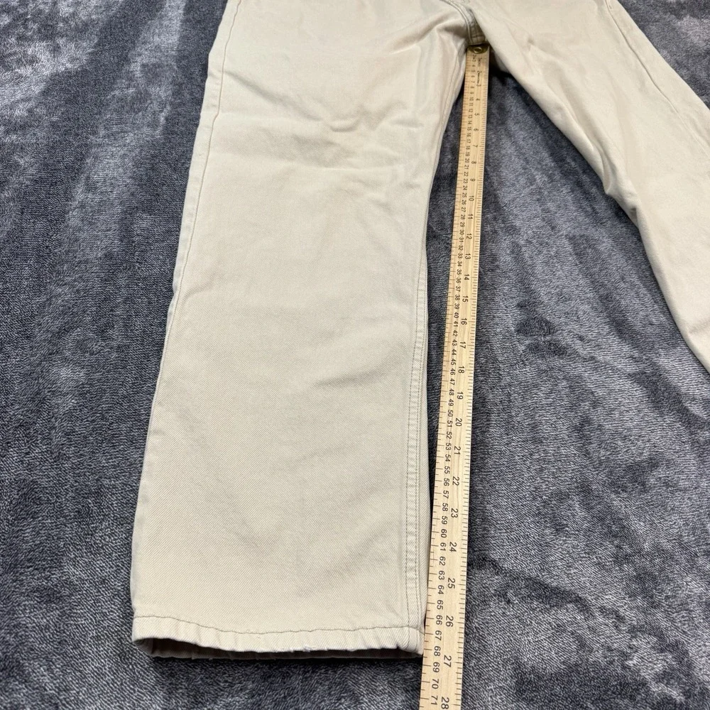 Vtg Levis 505 Jeans Mens 34x29 Beige Tan Regular Fit Denim Pants